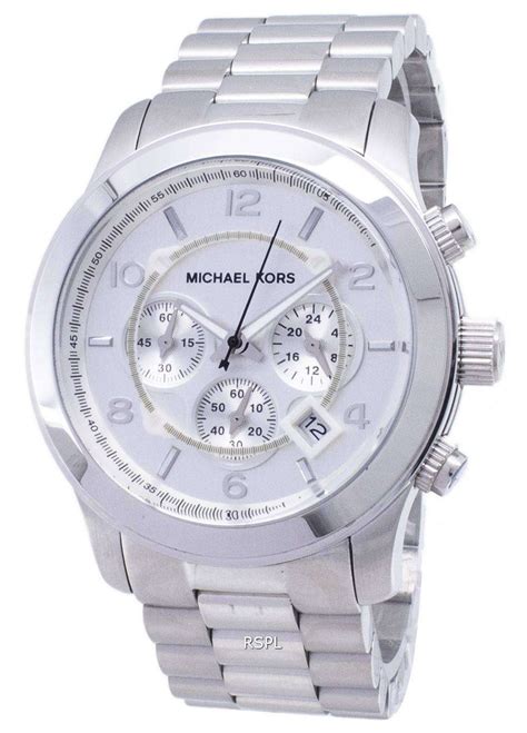 michael kors silver oversized runway watch mk8086|michael kors wrist watch.